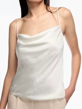 Wilfred Aritzia Allusion Camisole - Satin Cupro Cowl Neck